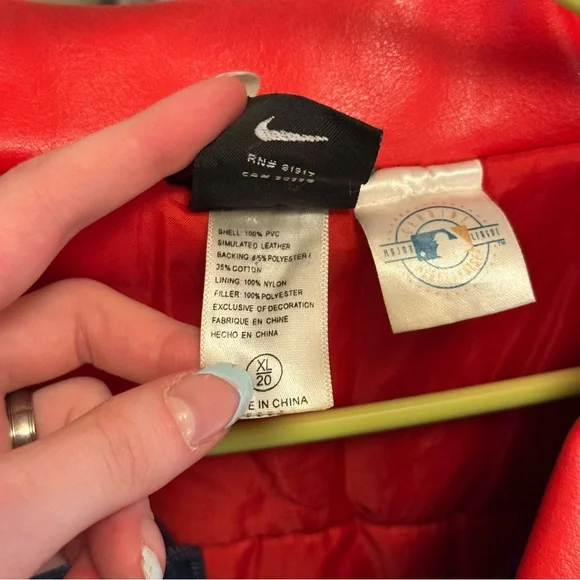 Vintage Nike Red Sox varsity coat sz XL - Picture 3 of 10